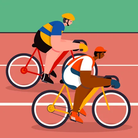 Corrida de bicicleta  Ilustração