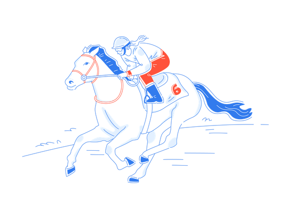 Corrida de cavalo  Ilustração