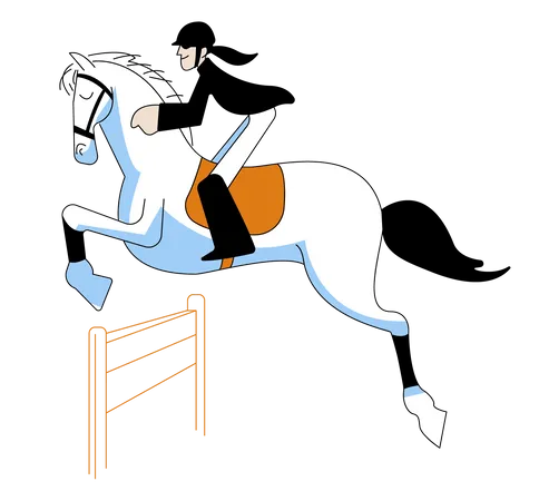 Corrida de cavalo  Ilustração