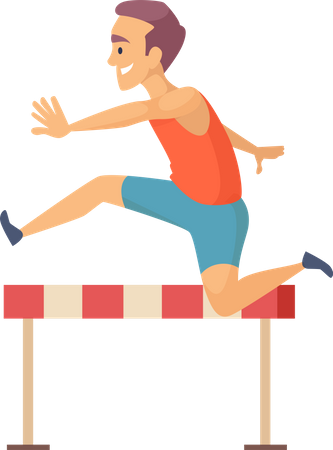 Corrida de obstáculos  Ilustração