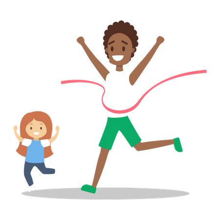 Corrida em família  Ilustração