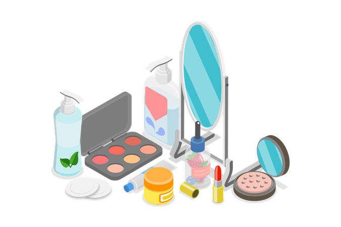 Cosmetic Products  Illustration