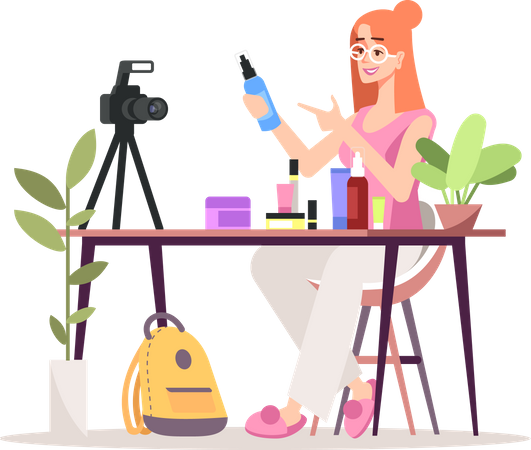 Cosmetics online review  Illustration