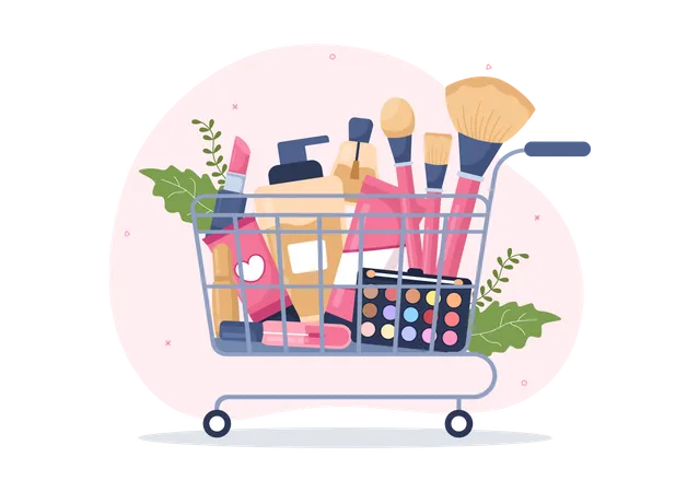 Cosmetics Product Shopping  Illustration