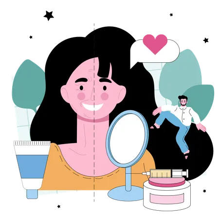 Cosmetologist treatment  Illustration