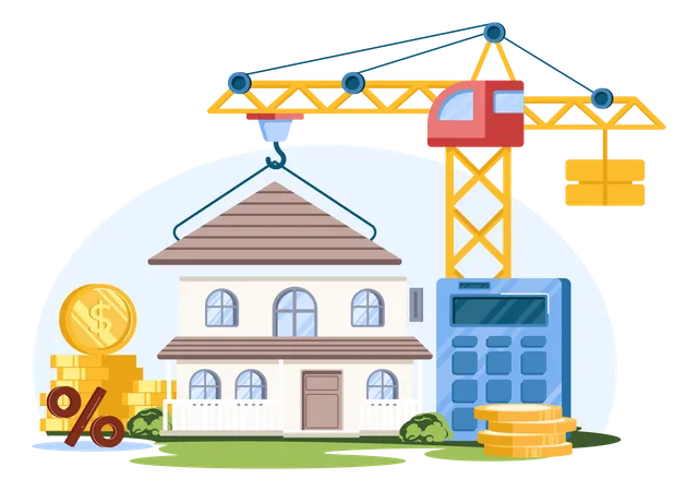 Cost In Construction Illustration