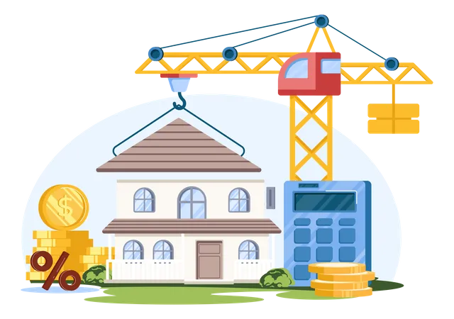 Cost In Construction  Illustration