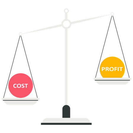 Cost over profit  Illustration