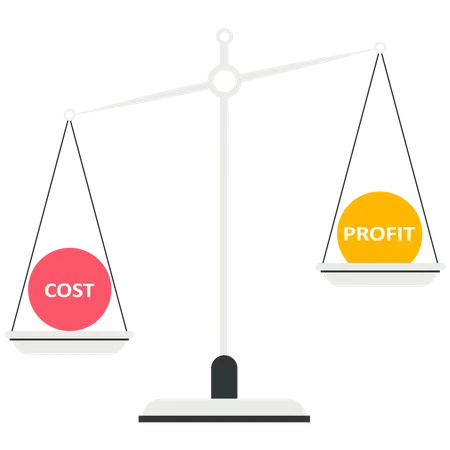 Cost over profit  Illustration