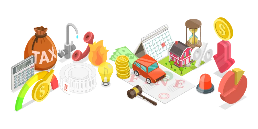 3 D Isometric Flat Vector Conceptual Illustration Of Costs Overhead Business Operating Expense Illustration