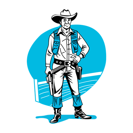 Costume de cow-boy  Illustration