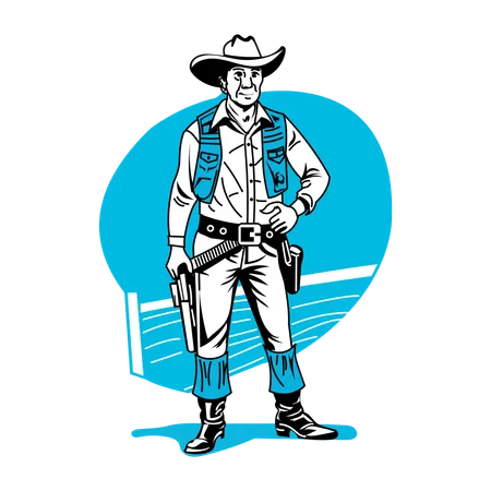 Costume de cow-boy  Illustration