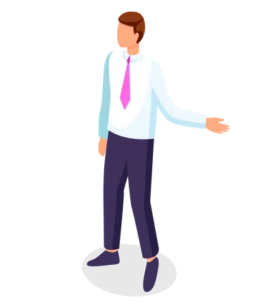 Homme en costume de bureau  Illustration