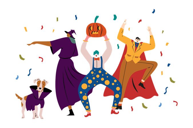 Costume Party  Illustration