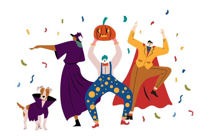Costume Party  Illustration