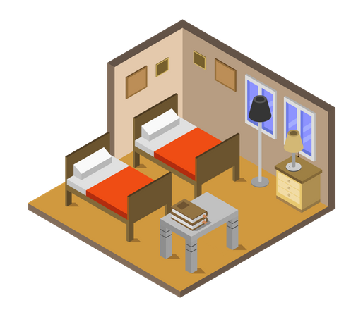 Cottage room  Illustration