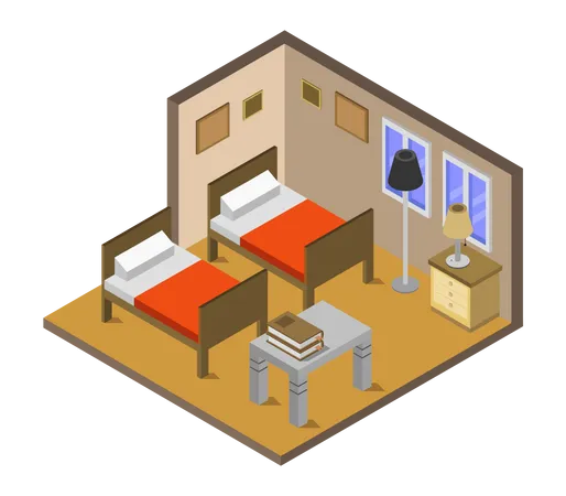 Cottage room  Illustration