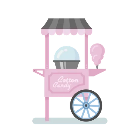 Cotton candy machine  Illustration