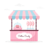 candy stall counter illustrations