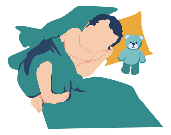 Bébé qui dort  Illustration