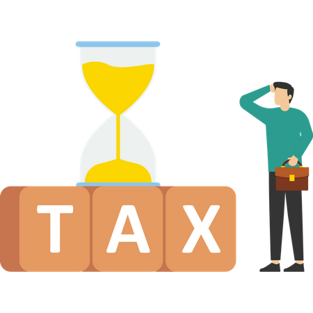 Countdown time for tax deadline  Illustration