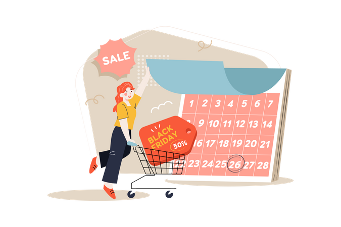 Countdown to Black Friday Illustration