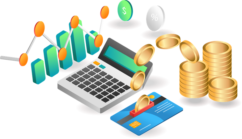 Counting Money In Atm Card  Illustration