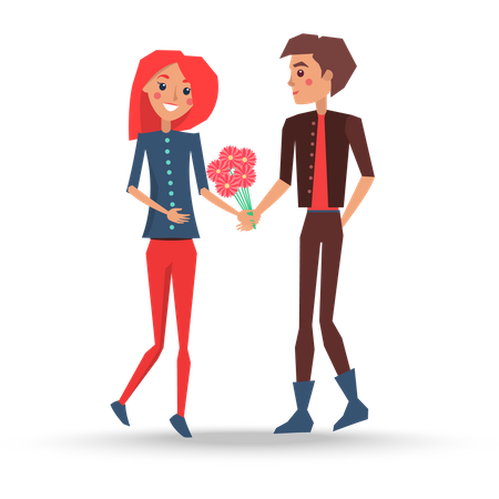 Couple à la Saint-Valentin  Illustration