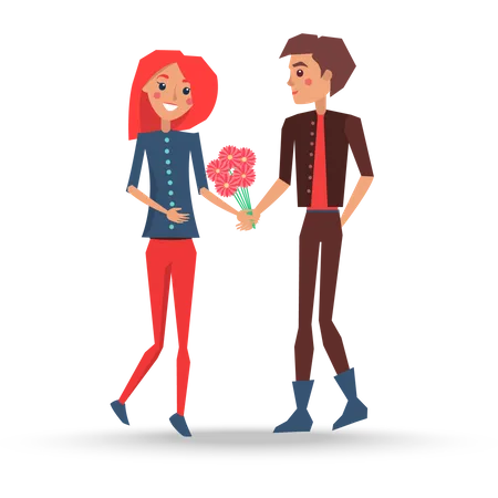 Couple à la Saint-Valentin  Illustration