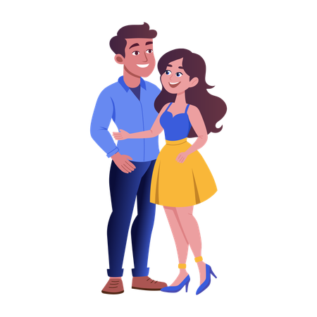 Couple amoureux  Illustration