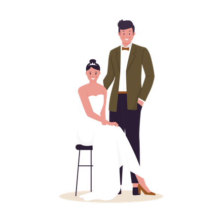 Couple amoureux  Illustration