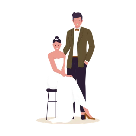 Couple amoureux  Illustration