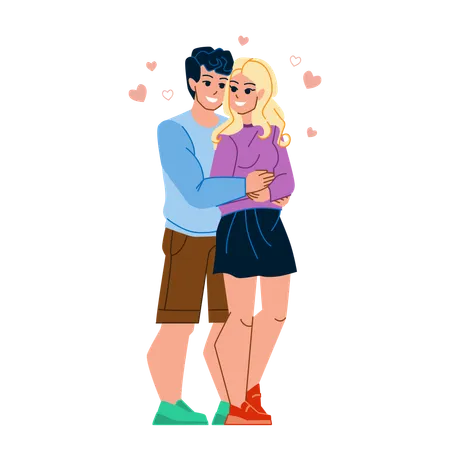 Couple amoureux  Illustration