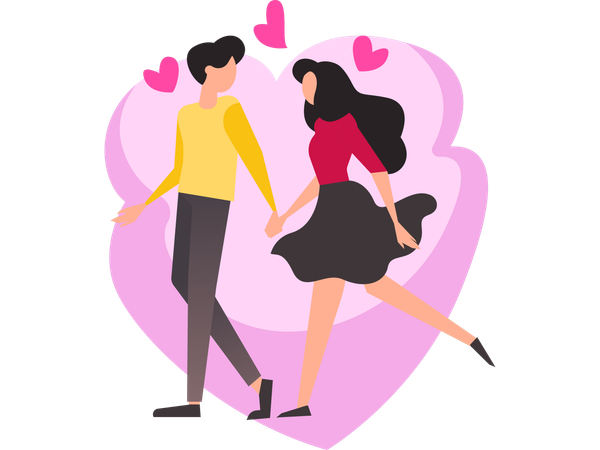 Couple amoureux  Illustration