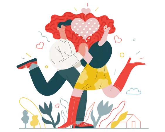 Couple amoureux  Illustration