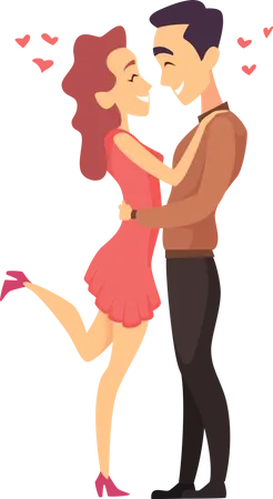 Couple amoureux  Illustration