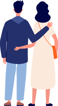 Couple amoureux  Illustration