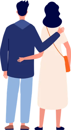 Couple amoureux  Illustration