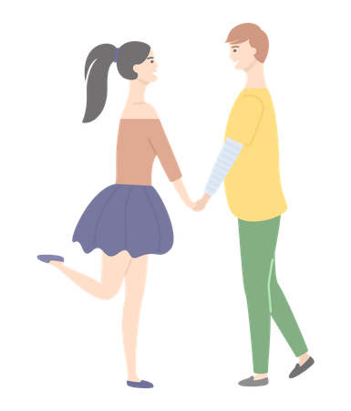 Couple amoureux  Illustration