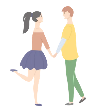 Couple amoureux  Illustration