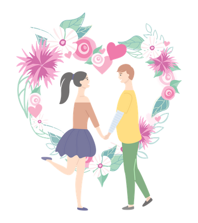 Couple amoureux  Illustration