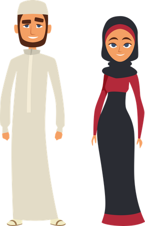 Couple arabe  Illustration