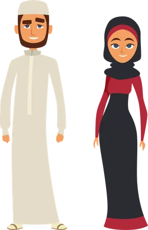 Couple arabe  Illustration