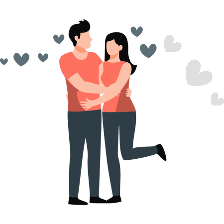 Couple are dating  Illustration