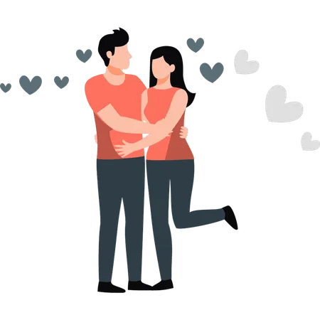 Couple are dating  Illustration