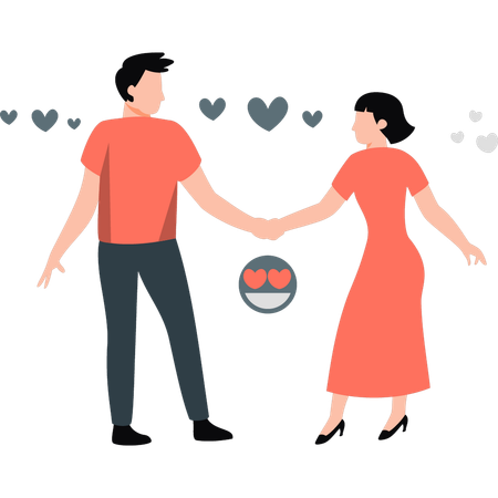 Couple are happy  Illustration