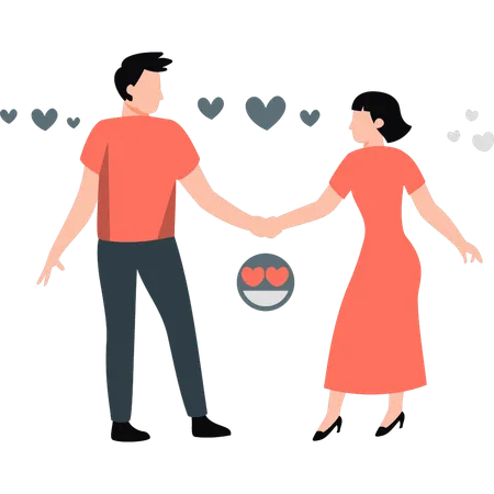 Couple are happy  Illustration