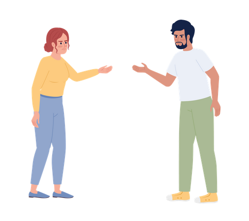 Couple arguing all time over small things  Illustration