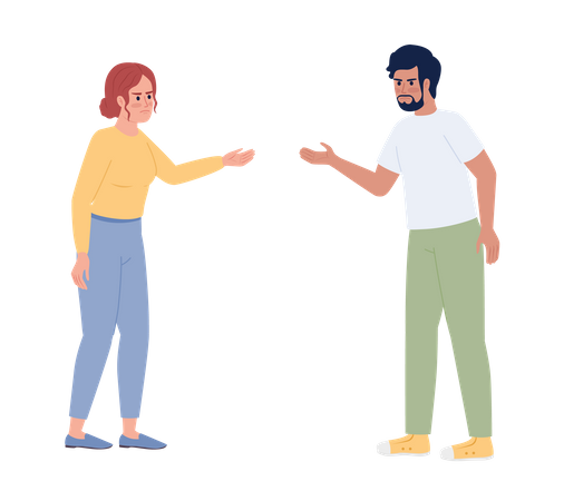 Couple arguing all time over small things  Illustration