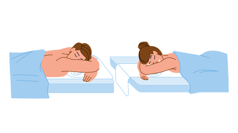 Couple at spa  Illustration